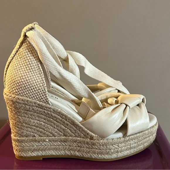 Cole Haan Cloudfeel Hampton Wedge Jute Heel Leather Sandals - Picture 4 of 16